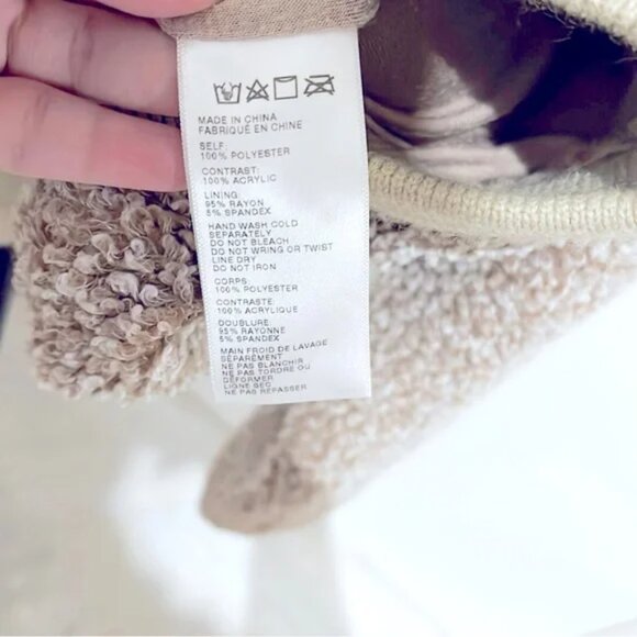 Silence + Noise Cozy Sherpa Crewneck Sweater Sz M - Picture 5 of 7